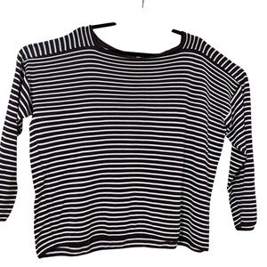Eileen Fisher Black and White Striped Long Sleeve Top Size 4X